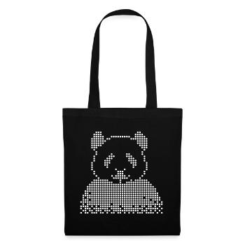 Panda Dot Art Tee - Stoffbeutel - Schwarz - Vorne