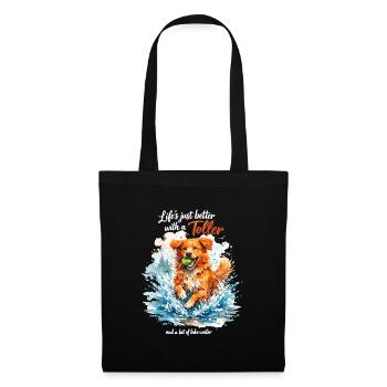 Nova Scotia Watercolor: Life's Better with a Toller - Tote Bag - black - Front