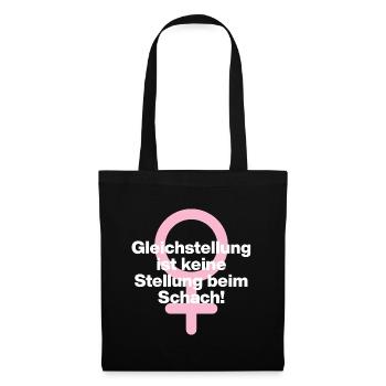 GLEICHSTELLUNG KEIN SCHACHZUG! ♀ GIRLPOWER GIRLS - Stoffbeutel - Schwarz - Vorne