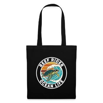 Tortue Surf Reef Rider Ocean Life - Sac en tissu - noir - Devant