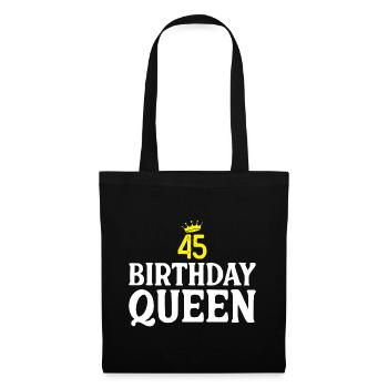 45. Geburtstagsgeschenke - Stoffbeutel - Schwarz - Vorne