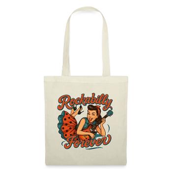 Rockabilly Forever : Rockabella à la guitare électrique - Sac en tissu - nature - Devant