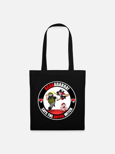 Die Antifa-Hexe – Grenzschutz - Stoffbeutel - Schwarz