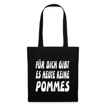 Pommes - Stoffbeutel - Schwarz - Vorne