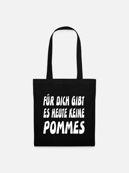 Pommes - Stoffbeutel - Schwarz