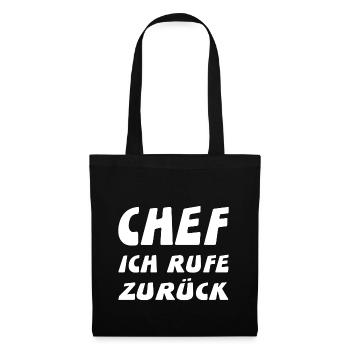 patron - Sac en tissu - noir - Devant