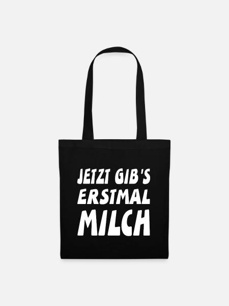 Milch - Stoffbeutel - Schwarz