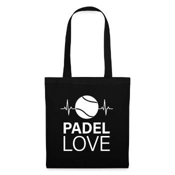 Padel Love Sport Heartbeat Lifestyle - Tote Bag - black - Front