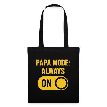 Papa Mode: Always On Design - Stoffbeutel - Schwarz - Vorne