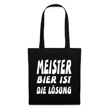 Meister - Stoffbeutel - Schwarz - Vorne