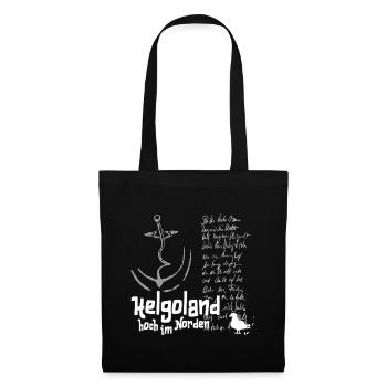 Helgoland Nordsee Nautik Illustration - Stoffbeutel - Schwarz - Vorne