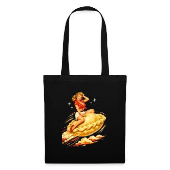Pin-Up Pelmeni : Art rétro de Dumpling volant - Sac en tissu - noir - Devant