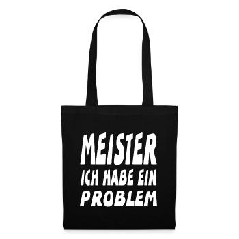 Meister - Stoffbeutel - Schwarz - Vorne