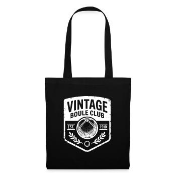 Vintage Boule Club Est 1910 Petanque Sport - Stoffbeutel - Schwarz - Vorne