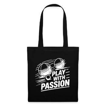Jouez avec passion Boule Petanque Sport - Sac en tissu - noir - Devant
