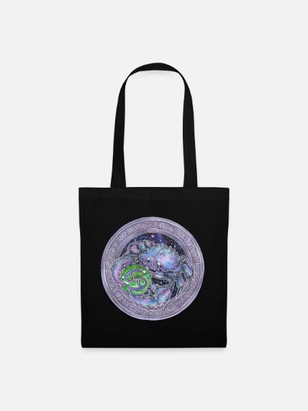 Zodiac Sign Sternzeichen Krebs Cancer Geschenk - Stoffbeutel - Schwarz