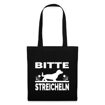 Dackel - Stoffbeutel - Schwarz - Vorne