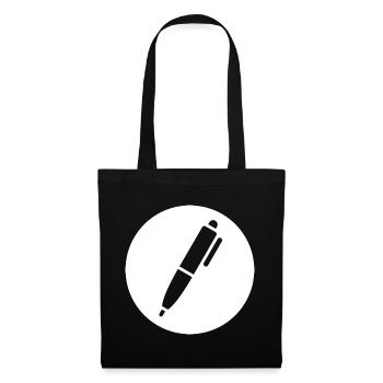 Stylo, stylo bille - Sac en tissu - noir - Devant