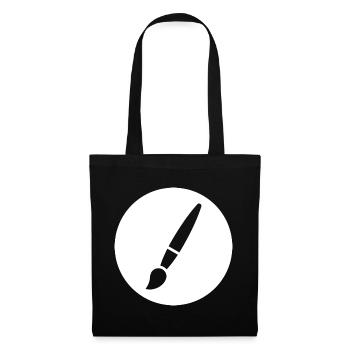 Brush, Painting, Art Symbol - Tote Bag - black - Front