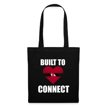 Construit pour connecter L’amour demande du travail Lien fort - Sac en tissu - noir - Devant