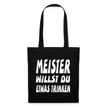Meister - Stoffbeutel - Schwarz - Vorne