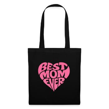 Meilleur cadeau de fête des mères pour un cœur de maman - Sac en tissu - noir - Devant