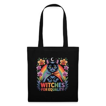 Witches for Equality Cat Rainbow - Tote Bag - black - Front