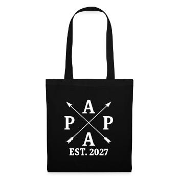 Papa Est. 2027 - Stoffbeutel - Schwarz - Vorne