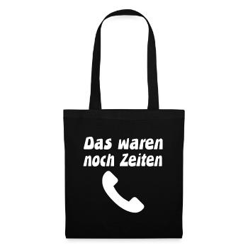 Telefon - Stoffbeutel - Schwarz - Vorne