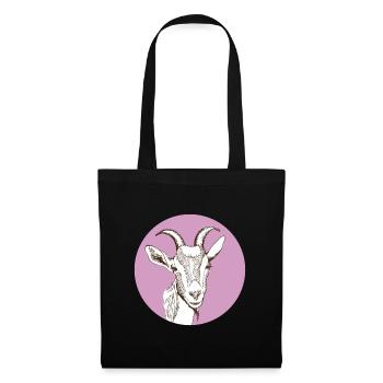 Chèvre - Sac en tissu - noir - Devant