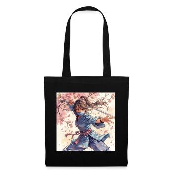 Ninja de la Lame Fleur en kimono - Sac en tissu - noir - Devant