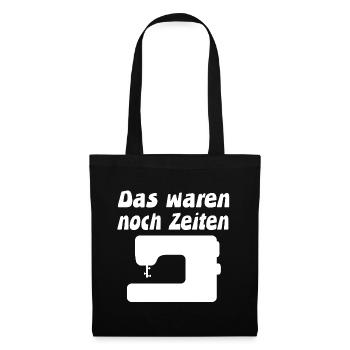 Nähmaschine - Stoffbeutel - Schwarz - Vorne