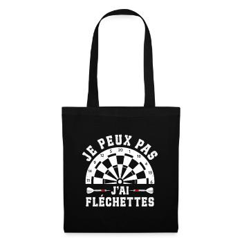 Je Peux Pas J'ai Fléchettes - Sac en tissu - noir - Devant