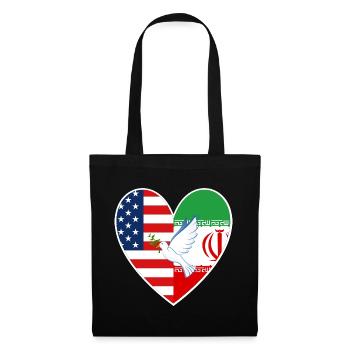 USA Iran Colombe de l’amour de la paix - Sac en tissu - noir - Devant