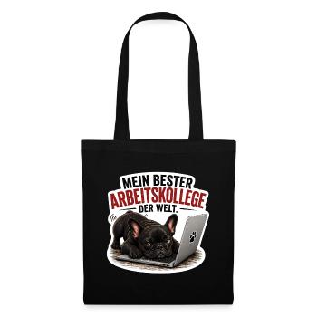 Frenchie – Bester Arbeitskollege der Welt - Stoffbeutel - Schwarz - Vorne