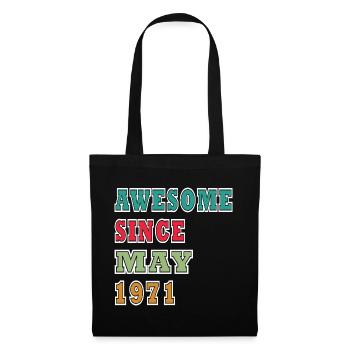 Awesome Since May 1971 - Tote Bag - black - Front