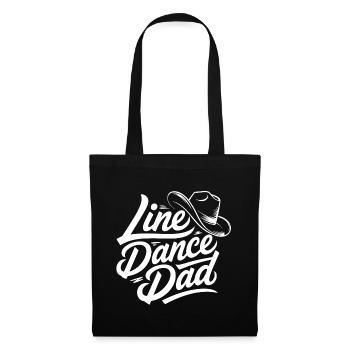 Line Dance Dad Cowboy Hat Design - Tote Bag - black - Front