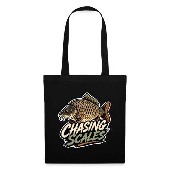 Chasing Scales Conception de la pêche à la carpe - Sac en tissu - noir - Devant