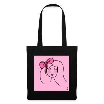 Fille Rose - Sac en tissu - noir - Devant