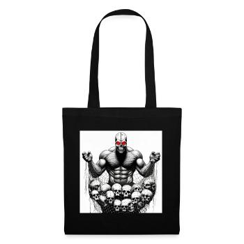 Musclé Crânes en Filet - Sac en tissu - noir - Devant
