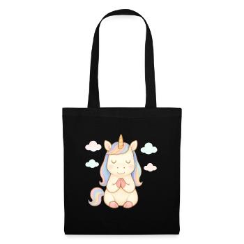 Pastel Unicorn in Prayer - Tote Bag - black - Front