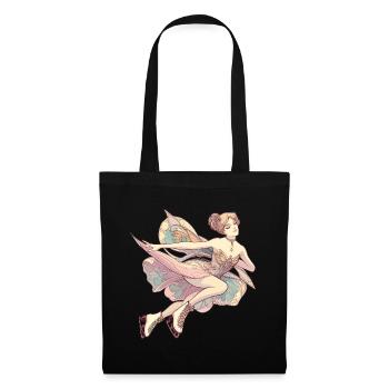 Figure skating in Art Nouveau style – pastel dream - Tote Bag - black - Front