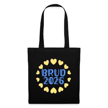 Schwedische Hochzeitsbraut – Braut 2026 - Stoffbeutel - Schwarz - Vorne