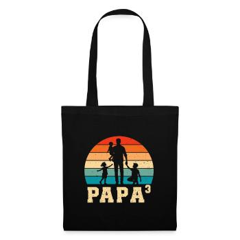 Dad father of 3 children children - Tote Bag - black - Front