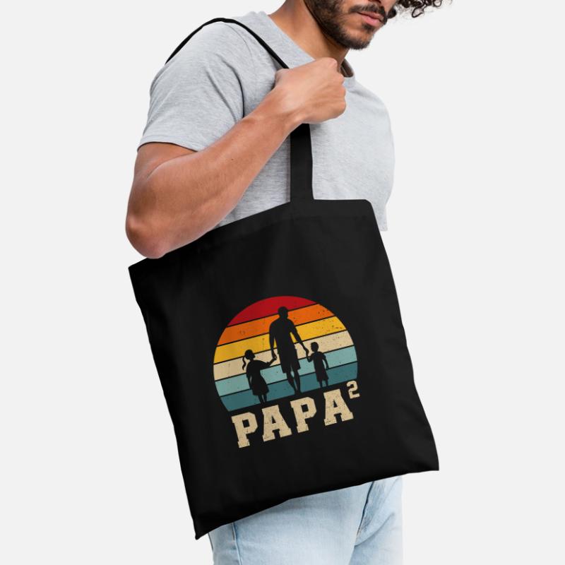 Padre e figlia - Padre e figlio - papà figlio e figlia Borsa di stoffa