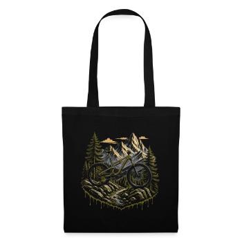 Mountain Bike MTB Alps Trail Enduro Mountains - Tote Bag - black - Front