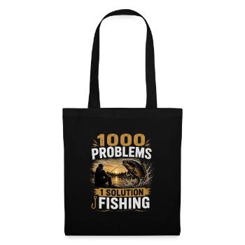 1000 problèmes 1 Solution Conception de la pêche à la carpe - Sac en tissu - noir - Devant