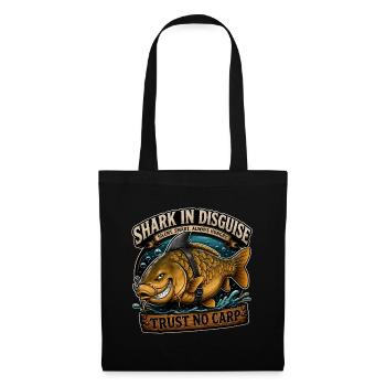 Shark In Disguise – Trust No Carp Funny Design - Tote Bag - black - Front