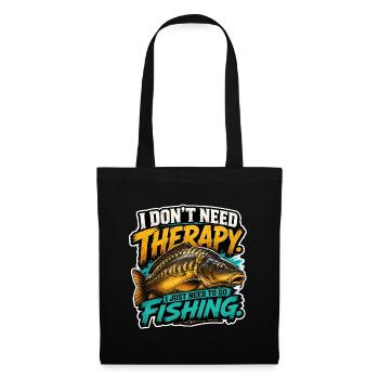 Mirror Carp Fishing Funny Angler Design - Tote Bag - black - Front