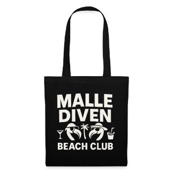 Malle Diven Beach Club Flamingo Mallorca Party - Stoffbeutel - Schwarz - Vorne